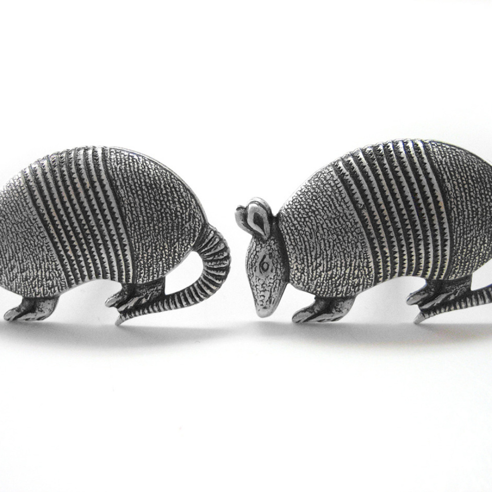 Silver Toned Armadillo Cufflinks